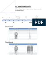 Bus Route and Schedule