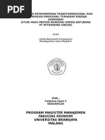 Download Pengaruh Kepemimpinan Transformasional Dan Kecerdasan Emosional Terhadap Kinerja Karyawan Studi Pada Proyek Konversi Energi Batubara PT Petrokimia Gresik by studentelfira SN247128469 doc pdf