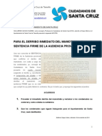 Para El Derribo Inmediato Del Mamotreto Tras La Sentencia Firme de La Audiciencia Provincial