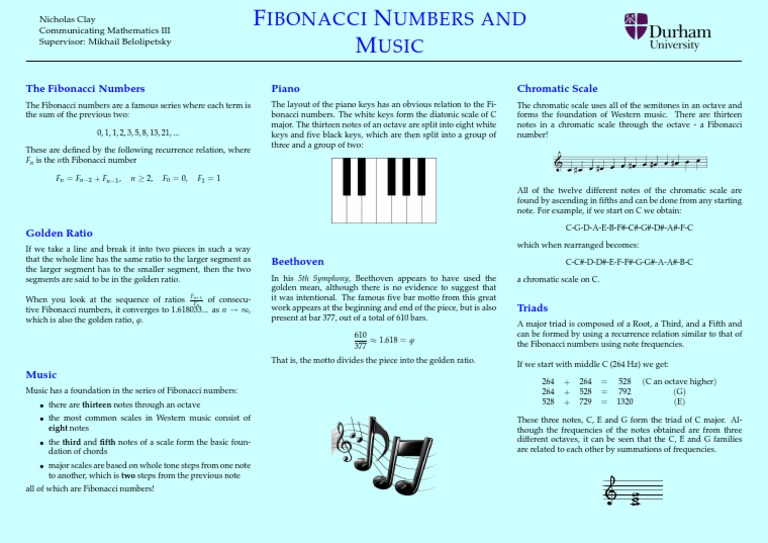 Fibonacci Numbers and Music Scale (Music) Music Theory