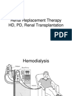 Renal Replacement Therapy HD, PD, Renal Transplantation