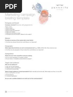 Marketing Campaign Briefing Template1