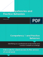 Core Competencies and Practice Behaviors