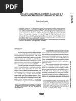 CONTEL, F. B. . Espaço Geográfico, Sistema Bancário e a Hipercapilaridade Do Crédito No Brasil