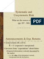 Systematic and Unsystematic Risk: What Are The Sources of Risk? (Pp. 297 - 300)