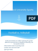 Gender and University Sports Thing