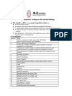 QMDM Course Outline