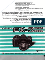 Manual Yashica Fx-3 Super 2000