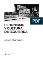 Altamirano Peronismo y Cultura de Izquierda