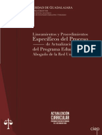 Lineamientos y Procedimientos para la Actualización Curricular de la Carrera de Abogado