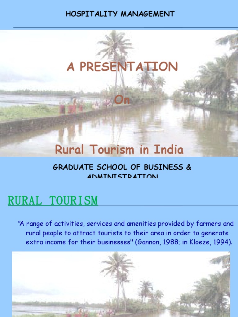 rural tourism in india case study