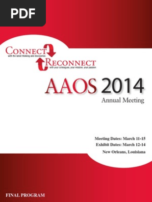 Aaos Final Program 2014 Orthopedic Surgery Food And Drug - 