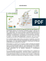 Secciones página Biotecnología en Colombia