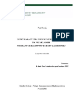 Nowy Paradygmat Rozwoju Regionalnego Na Przykładzie Wybranych Regionów Europy Zachodniej PDF