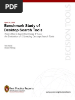 Benchmark Study of Desktop Search Tools