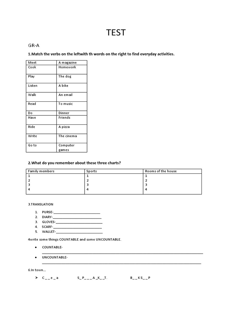 Test | PDF | Language Arts & Discipline