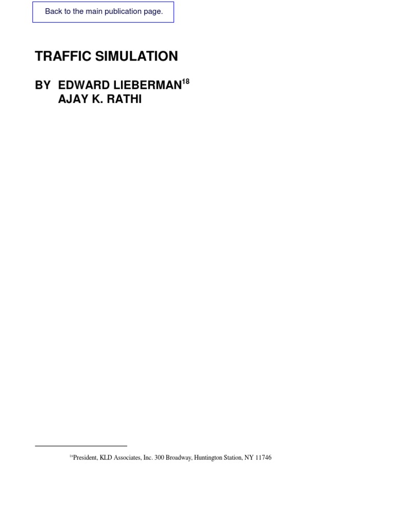 Traffic Simulation Techniques and Applications | PDF | Conceptual Model ...