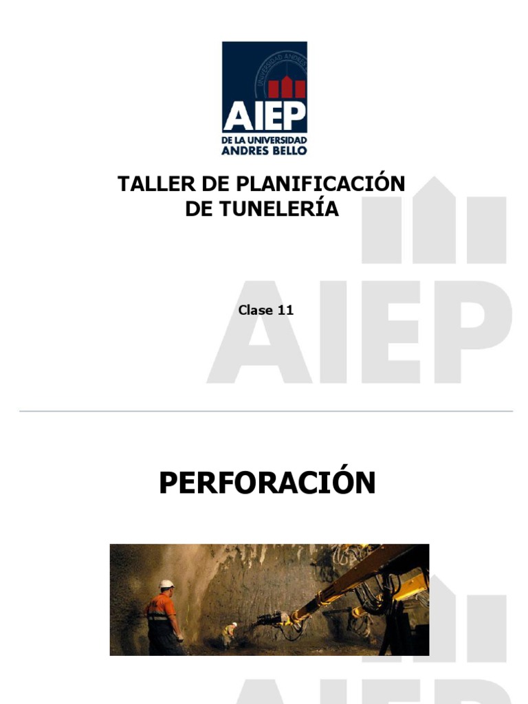Perforacion | PDF | Túnel | Herramientas