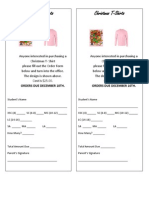 Christmas T-Shirt Order Form