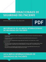 Metas Internacionales de Seguridad Del Paciente