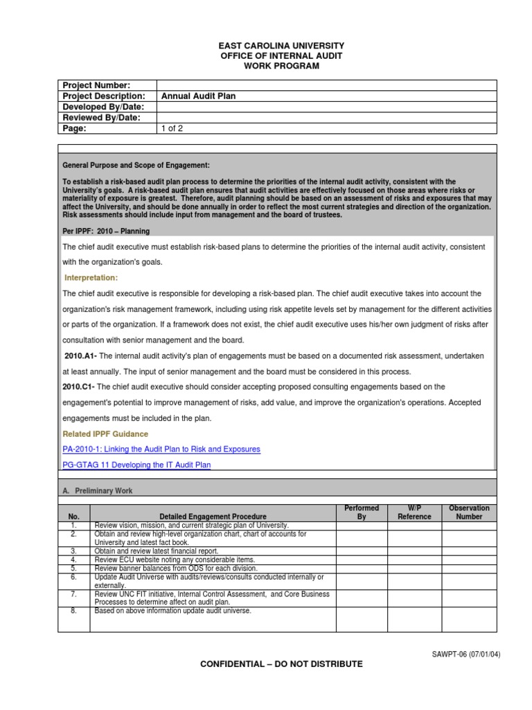 Internal Audit Program Template from imgv2-2-f.scribdassets.com