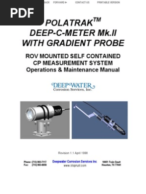 Deep C Meter Operation Maintenance Manual