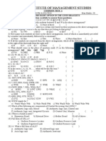 Gandhi Institute of Management Studies: Common Test-1