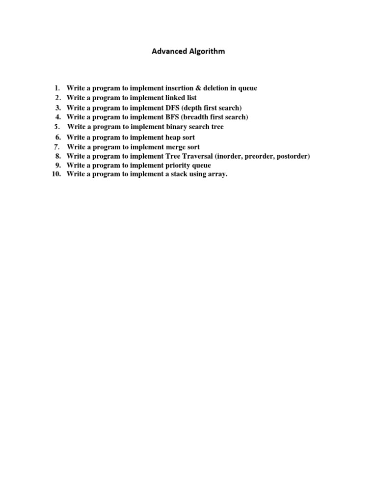 Advanced Programming Tasks | PDF