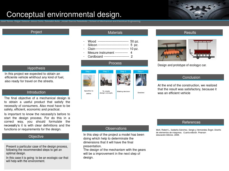 Materials Results Project: Conceptual Environmental Design | PDF