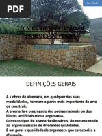 Técnica de Execução de Paredes de Pedra