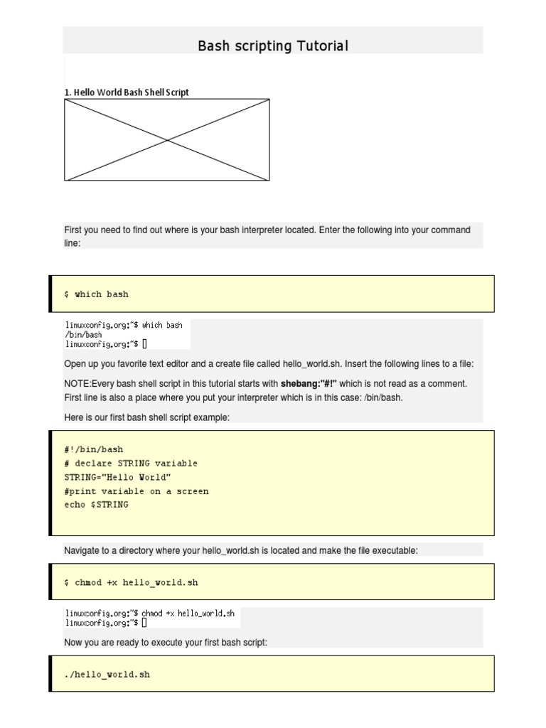 Bash Scripting Tutorial | Pdf | Computer Programming | Computing