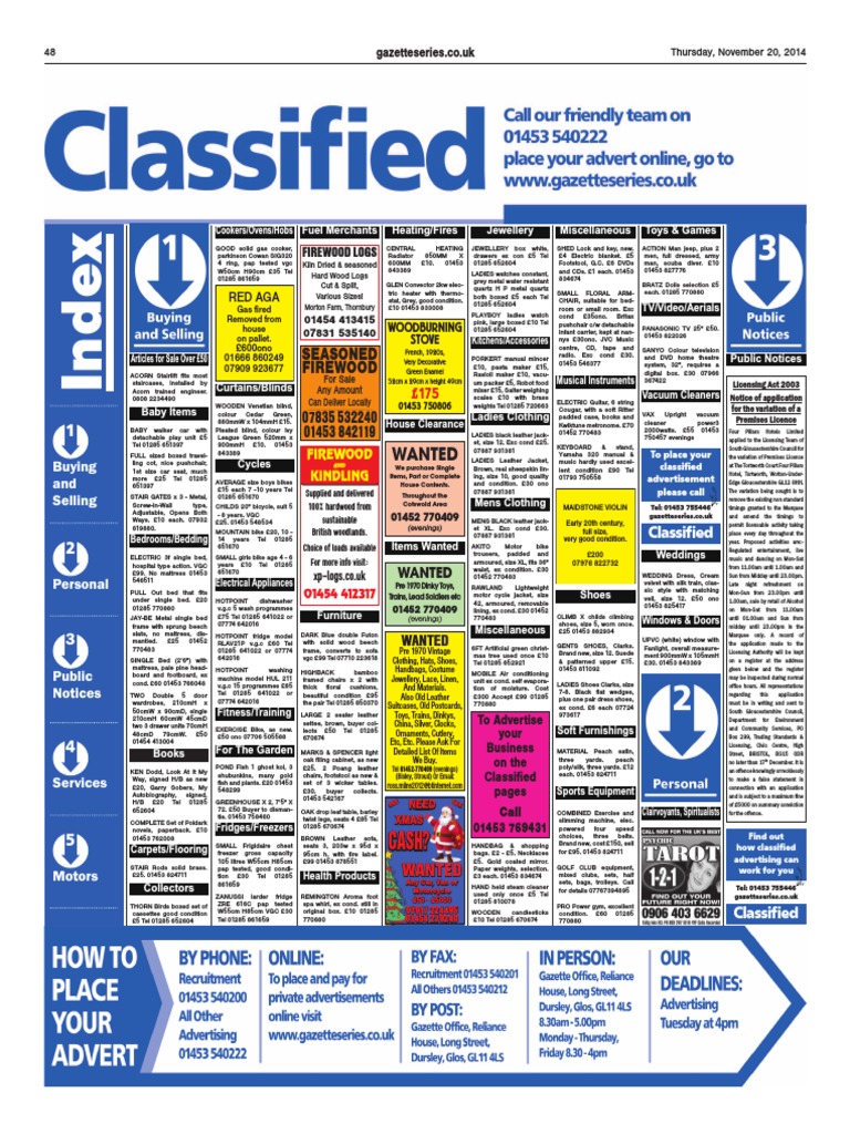 Gazette Series Classified 201114 PDF Advertising Computing And