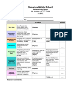 Math Report Rubric Monroe