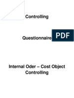 Controlling - Internal Orders