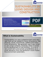 Sustainability in Building Design and Construction