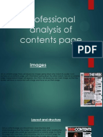Professional Analysis of Contents Page
