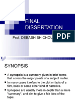 Final Dissertation: Prof. Debashish Choudhury