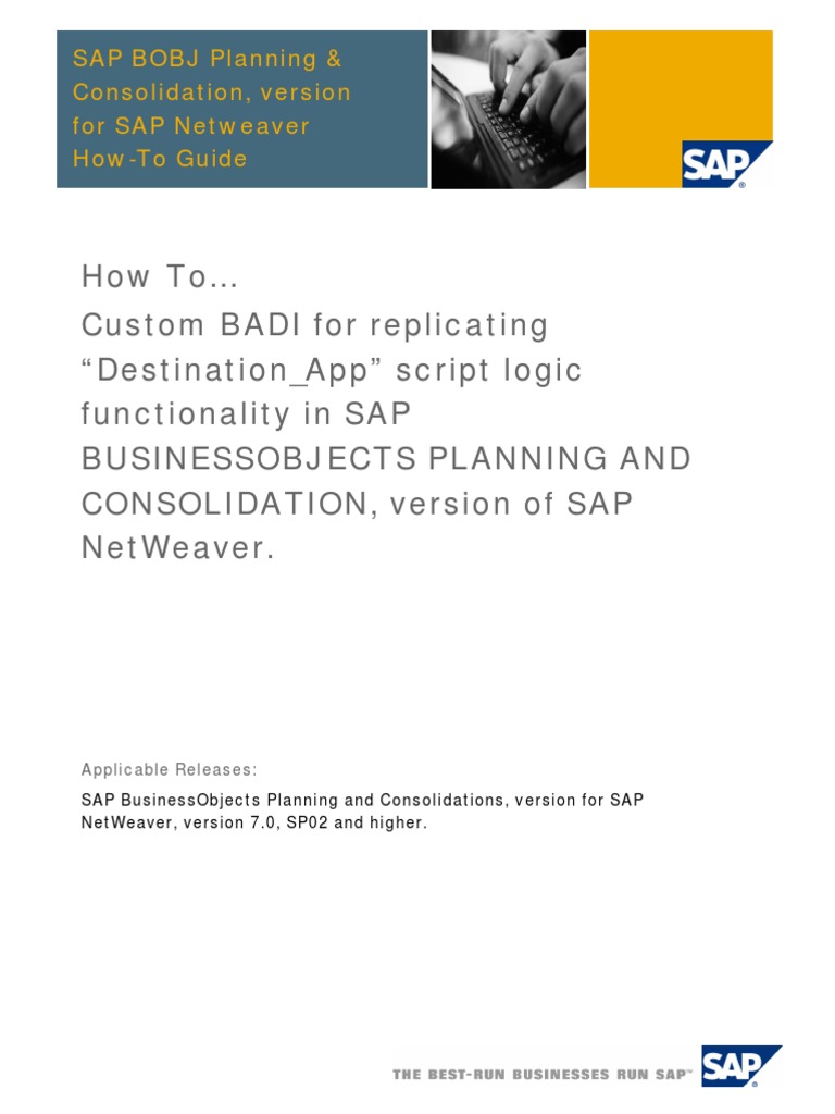 How To Custom BADI For Replicating Destination - App Script Logic ...