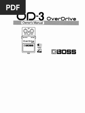 新品・未使用 BOSS OD-3 (OverDrive) 説明書・箱付