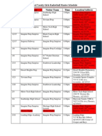 Master Schedule Varsity Girls 2014