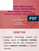 Postpartum Hemorrhage Resulting From Uterine Atony After Vaginal