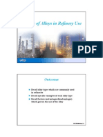 3. Classes of Alloys in Refinery Use