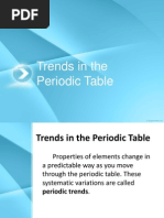 Trends in The Periodic Table