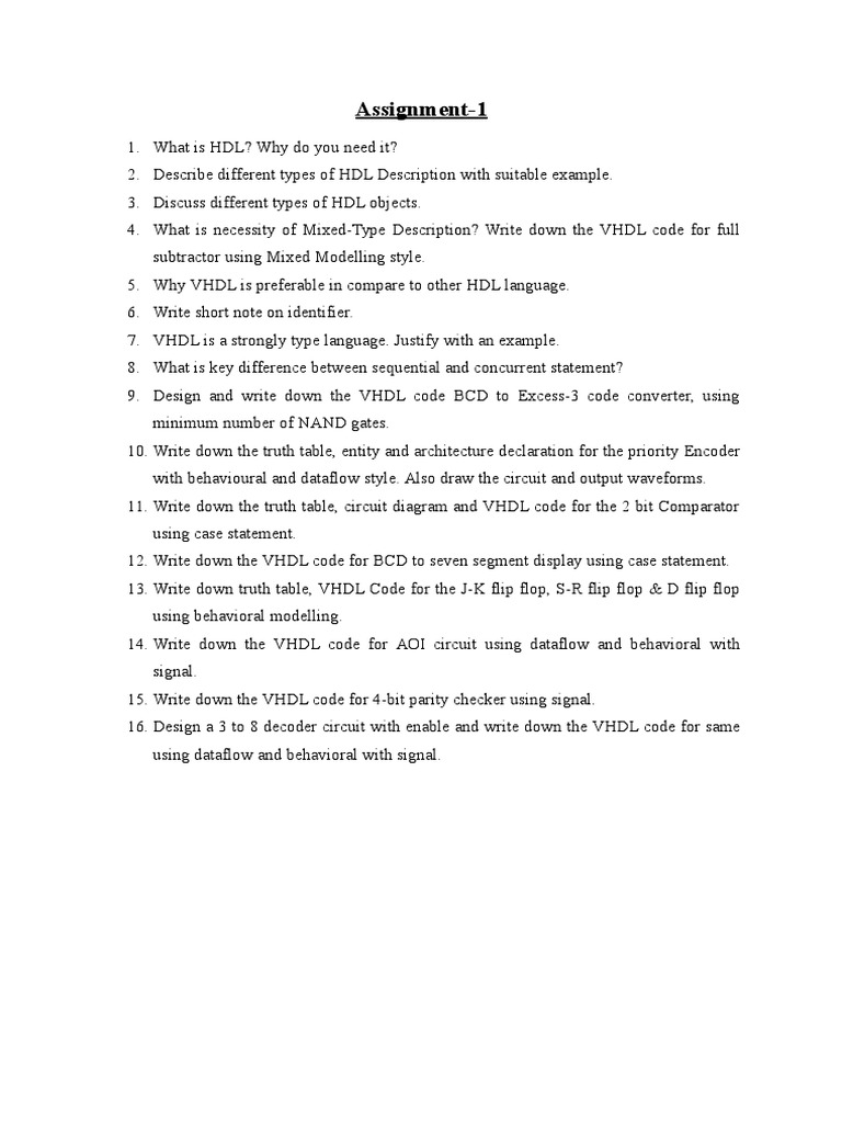 VHDL Concepts and Code Examples | PDF