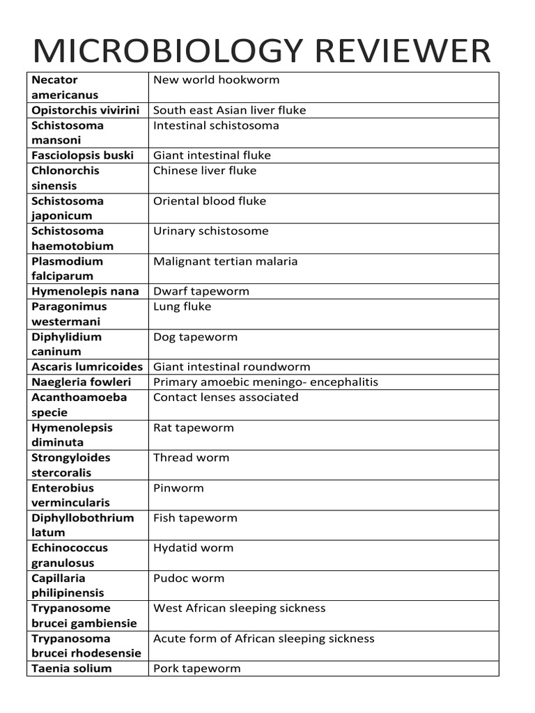 Microbiology Reviewer PDF Infection Virus