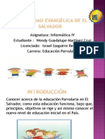 Educacion Parvularia en El Salvador