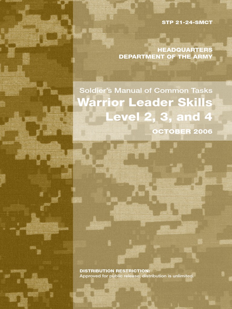 Army - stp21 24 - Soldier's Manual of Common Tasks - Warrior Skills Level  2, 3, and 4 | Cbrn Defense | Reconnaissance