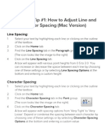 Spacing PowerPoint Skills Written Instructions (Mac)