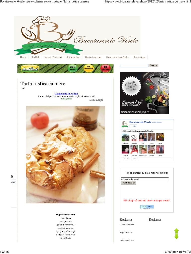Tarta Rustica Cu Mere