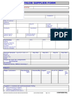 Oxylane Supplier Information Form